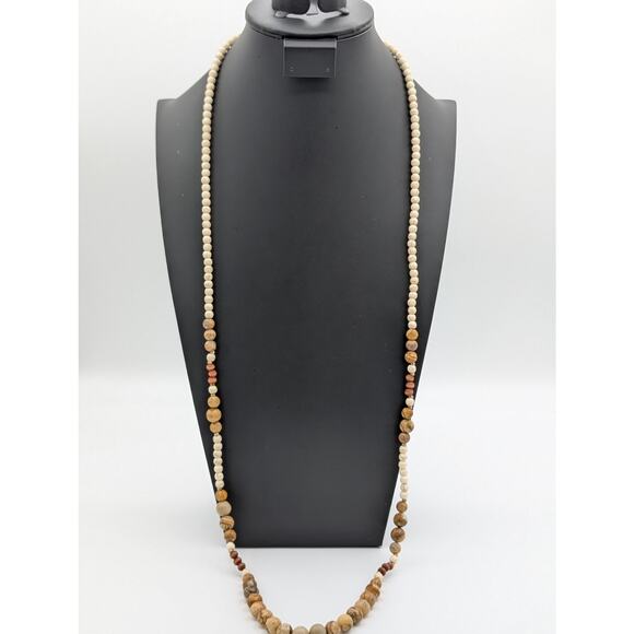 Jasper Stone Bead 42" Necklace - Picture 6 of 6